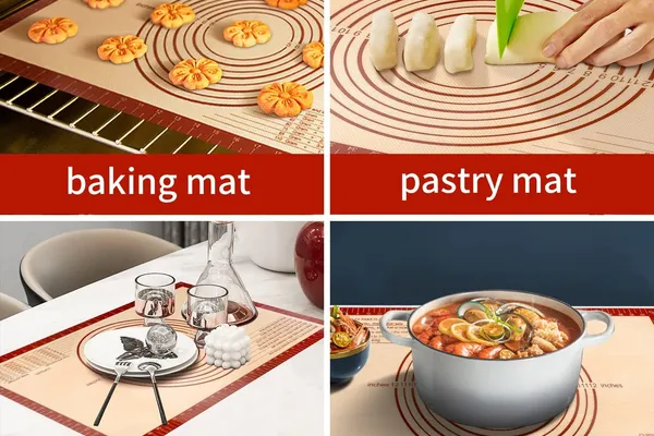 Mimekitchen silicone mat with multiple usage